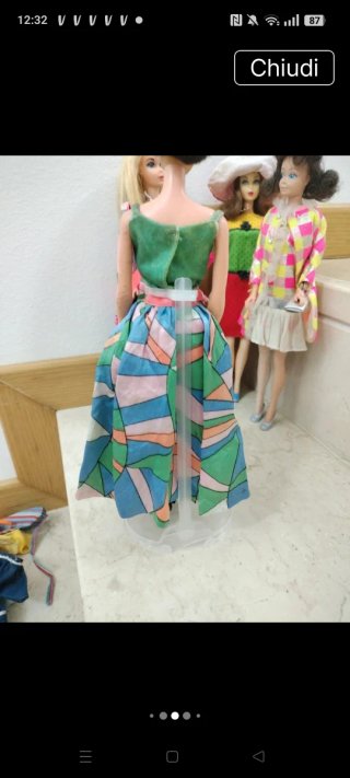 Abito Barbie vintage rainbow wraps#1798