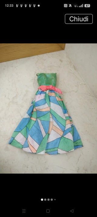Abito Barbie vintage rainbow wraps#1798