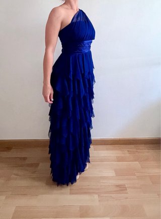 Vestido de fiesta azul de tul de boutique