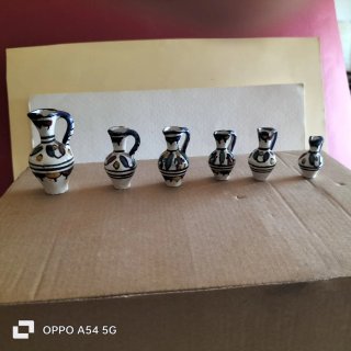 W e V 40. Set 6 anforette tunisine anni 60 a mano