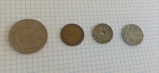 Lotto di monete antiche con effigie