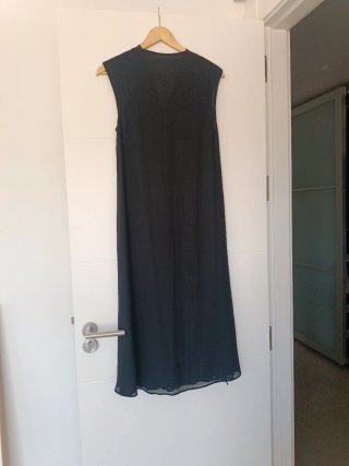 Vestido negro Mango largo sin mangas
