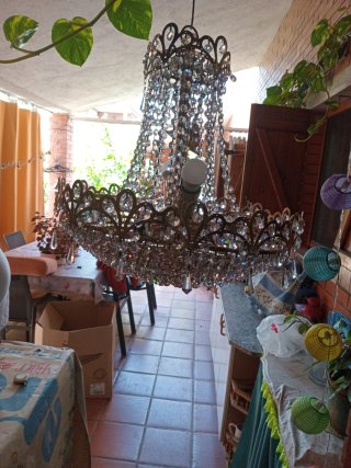 Lámpara de cristal estilo bohemio