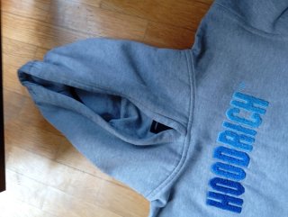 Sudadera Hoodrich Gris con Logo Azul