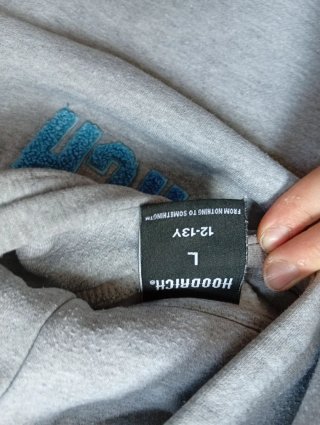 Sudadera Hoodrich Gris con Logo Azul