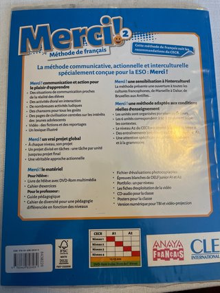 Merci 2º ESO livre de l'eleve 2016
