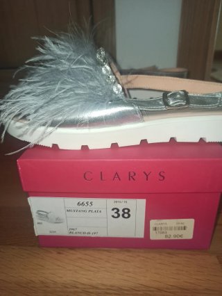 Sandali Clarys Argento Bambina Taglia 38