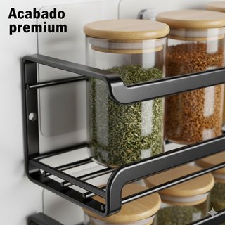 Estanterías repisas para botes especieros cocina