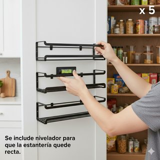 Estanterías repisas para botes especieros cocina