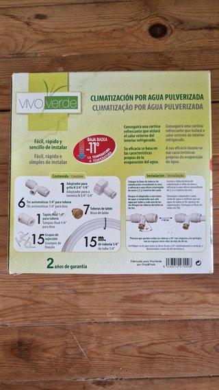 Kit Nebulizador Terraza Jardín 15m VIVO VERDE