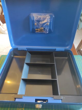 cassetta portavalori Maurer in acciaio colore blu