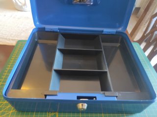 cassetta portavalori Maurer in acciaio colore blu
