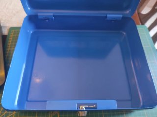 cassetta portavalori Maurer in acciaio colore blu