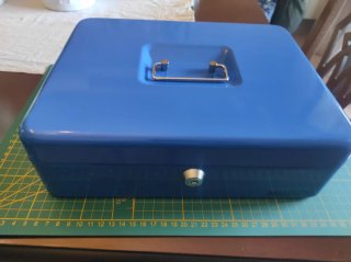 cassetta portavalori Maurer in acciaio colore blu