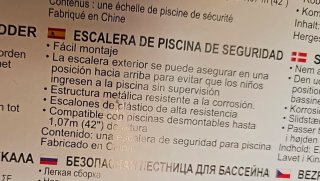 Escalera Seguridad Piscina Bestway 1.07m