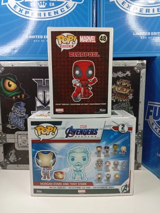 Lote 2 Funko Pop Deadpool y Morgan Stark