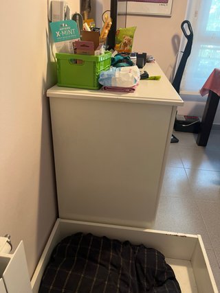 Mueble auxiliar cocina IKEA blanco cristal