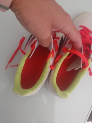 Zapatillas Fútbol Sala Adidas Blancas Rojas