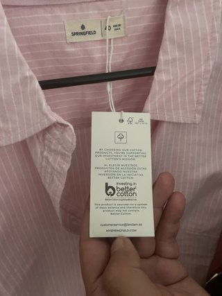 Camisa Springfield rosa talla L