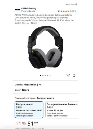 ASTRO A10 Auriculares Gaming Gen 2 Cableados