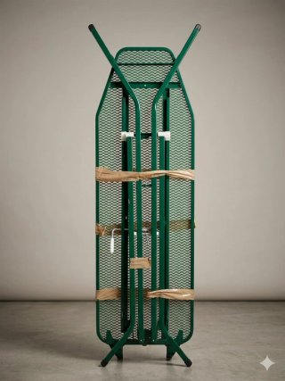 Tabla de planchar metálica verde