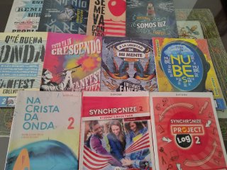 Libros de texto de 2 ESO del Colegio Diocesano.