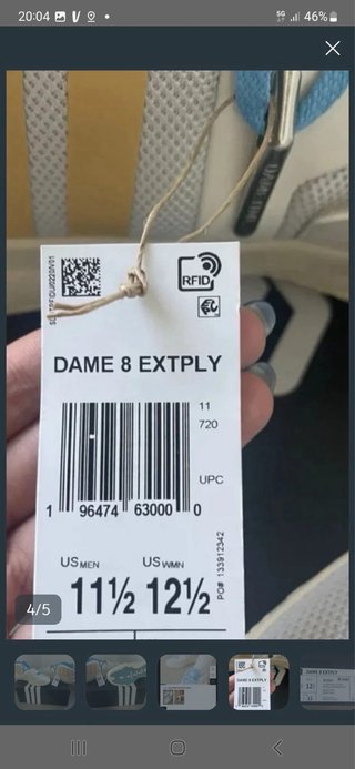 Adidas Dame 8 Extply Talla 46