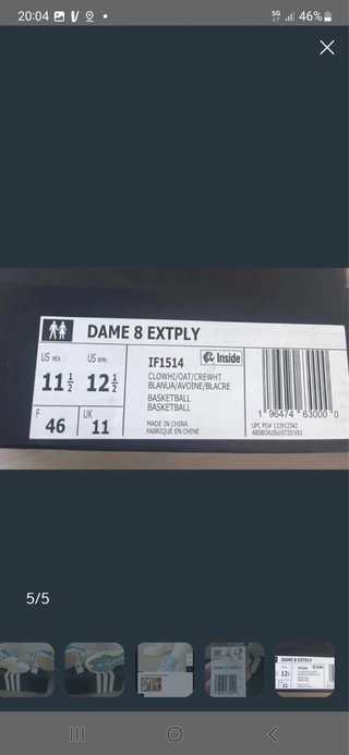 Adidas Dame 8 Extply Talla 46