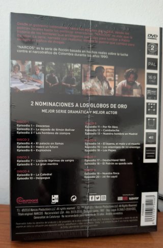 Serie Narcos Temporadas 1 y 2 DVD Nueva