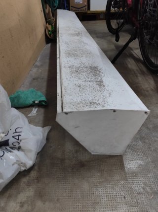 Toldo para ventana rayas amarillo y blanco