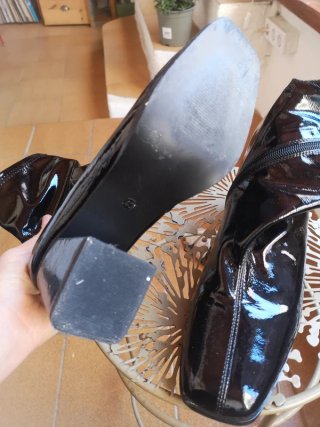 Botines charol negros nuevos