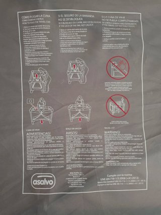 Cuna de viaje + colchón + sábanas + mosquitera