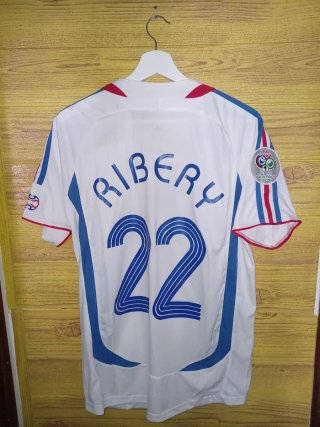 2 Camisetas Fútbol Retro Francia Zidane # Ribery
