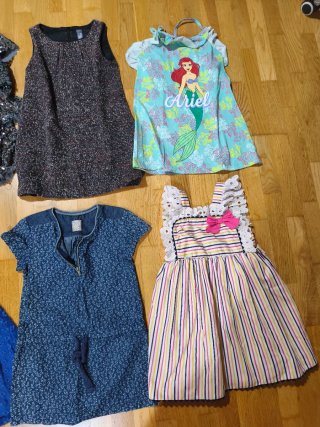 Lote 6 vestidos niña T7-8 años