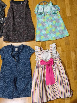 Lote 6 vestidos niña T7-8 años