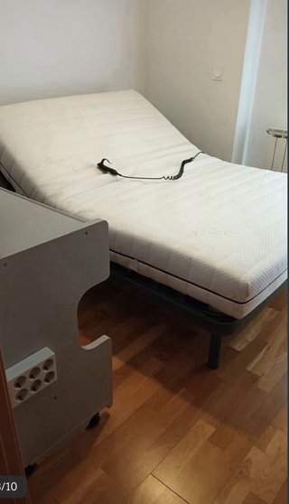 Cama articulada eléctrica 135x190 + colchón látex