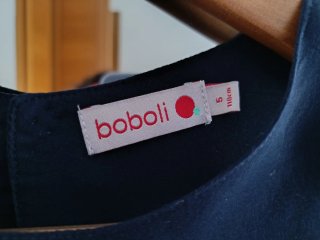 Mono verano niña Boboli azul/blanco talla 5