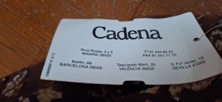 Gasa estampada tonos marrones. Cadena. 250x150