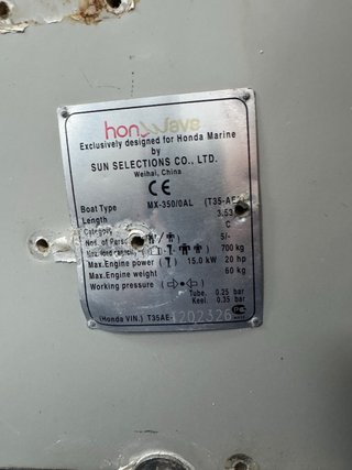Embarcación neumatica Honda