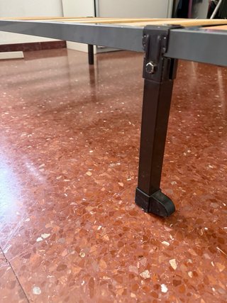 Somier de tablas con ruedas 80x180 + Colchón