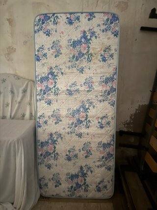 Somier de tablas con ruedas 80x180 + Colchón