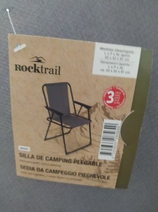Silla plegable camping y playa negra
