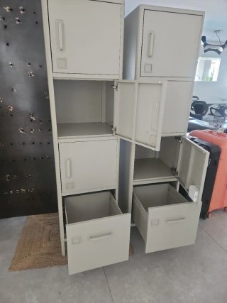 Armario IKEA IDÅSEN alto metal beige