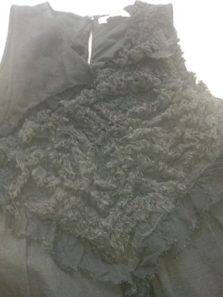Vestido Zara niña Talla 13-14. Lino. Color negro.