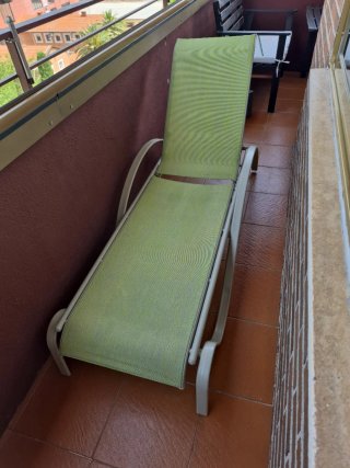Tumbona de jardín/piscina metálica