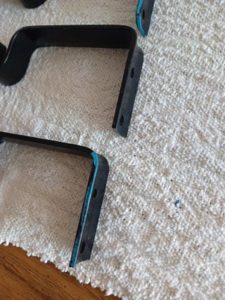Soportes Dobles Cortina Metal Negro/Teal