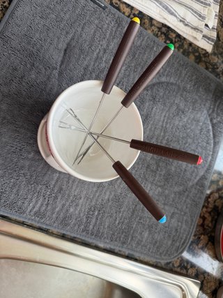 Set Fondue Chocolate  4 Tenedores