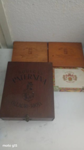 Scatole di legno antiche per sigari/vini
