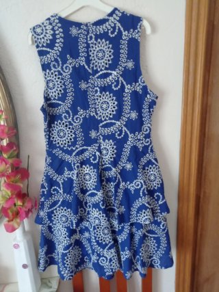 Vestido verano bordado azul
