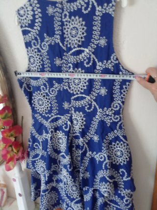 Vestido verano bordado azul
